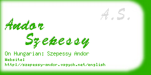 andor szepessy business card